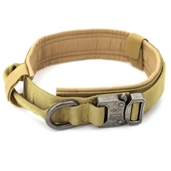 Tactical Dog Collar: Adjustable Nylon with Handle & Buckle