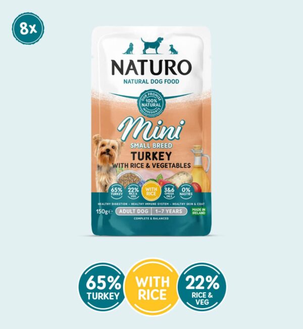 Adult Mini Dog Turkey with Rice & Veg | Wet Food | 8x150g